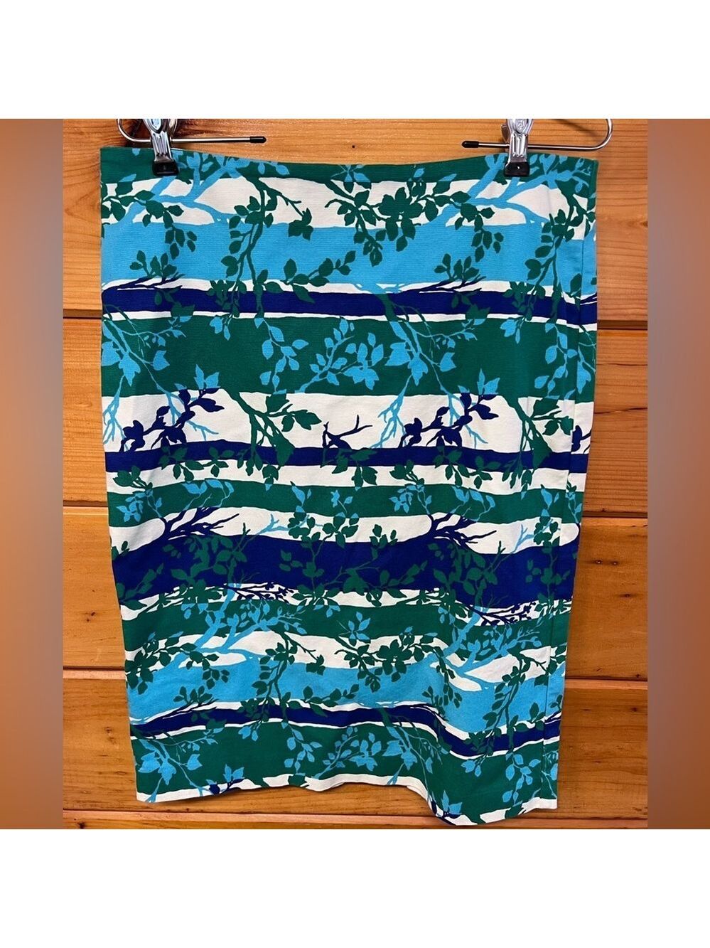 Art Talbots Women’s Lined Colorful Stretchy Midi Floral Chic Cotton Skirt 10 - Picture 2 of 3